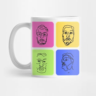 4 faces Mug